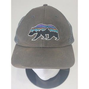 Patagonia Fitz Roy Bear Trucker Hat Cap Mesh Snap Back - Size ALL STY38200 Gray